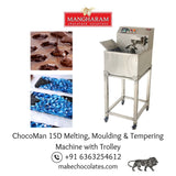 ChocoMan 15 Deluxe Chocolate Machine with Stainless Steel Trolley