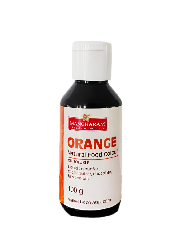ORANGE - Natural Food Oil Soluble Colour for Chocolate and Cocoa Butter ( 100g bottle )