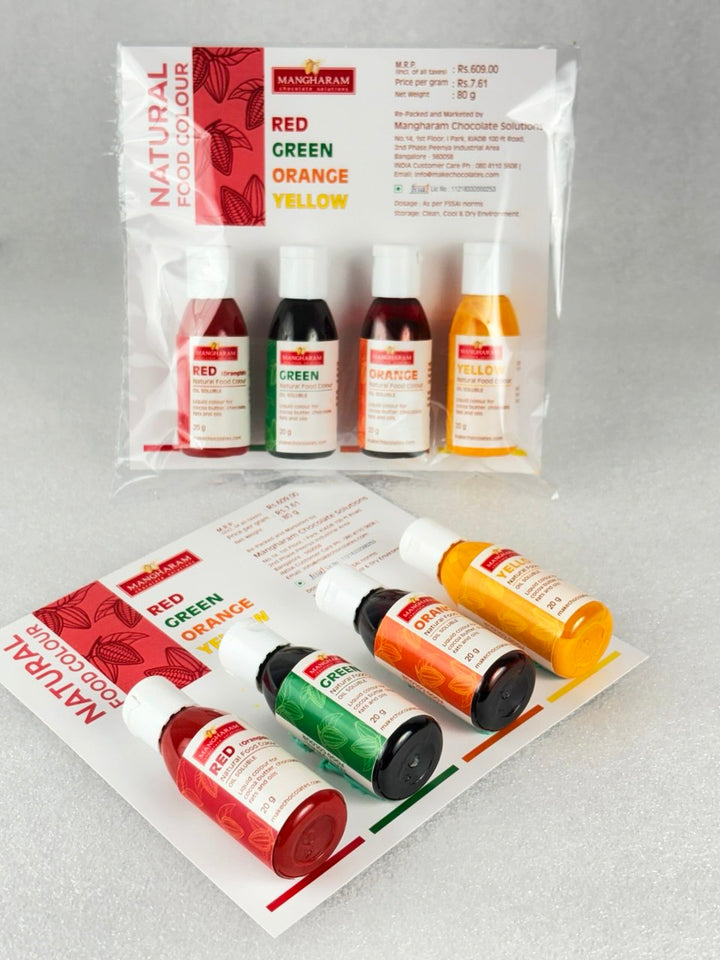 Natural Food Oil Soluble Colour for Chocolate and Cocoa Butter - Set 1