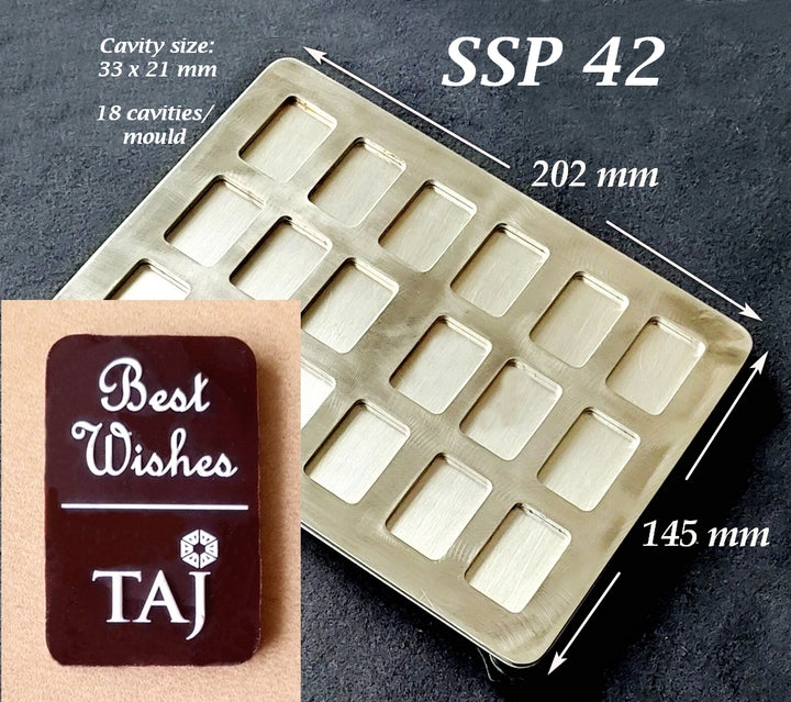 SSP 42 Rectangle Coin 33 x 21 MM + Logo Sheet Set
