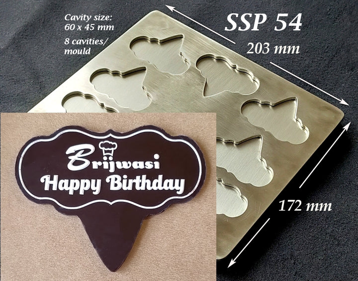 SSP 54 Medium Fancy Oval Placard 60 x 45 MM + Logo Sheet Set