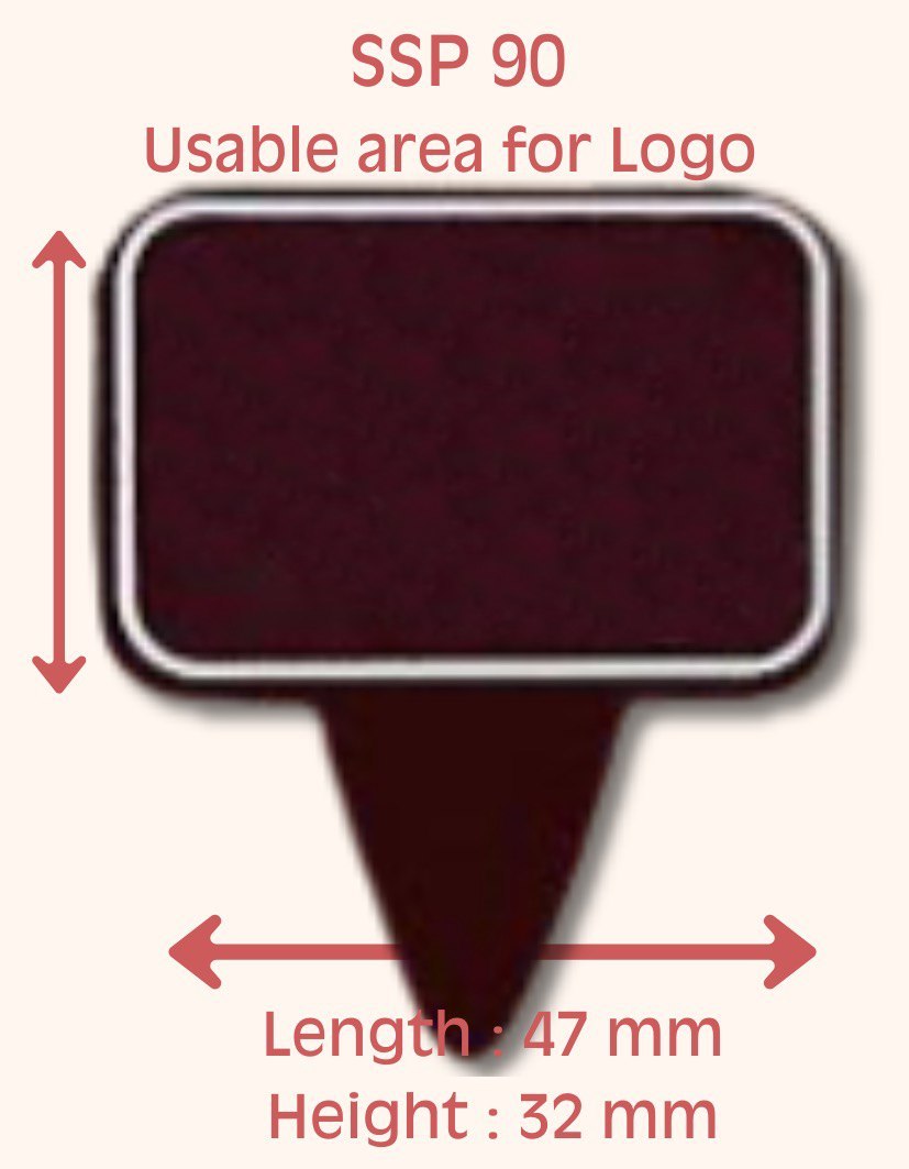 SSP 90 Large Vertical Rect. Placard  50 x 58 MM + Logo Sheet Set