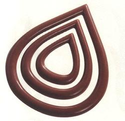 Garnish Mould MA 20-D023 from Mangharam helps make Chocolate Garnishes for cakes, pastries, ice-creams & desserts imparting a fine shine & finish to confections