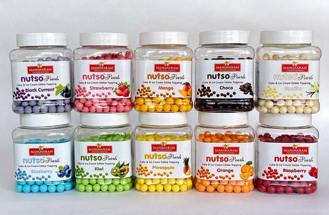 NUTSO Edible Cake Pearls 100 gms Jars from Mangharam Chocolate Solutions