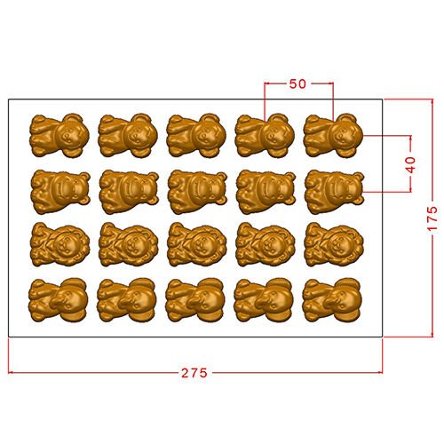 Implast IM1129 / 10 g / 20 Cavities Polycarbonate Mould