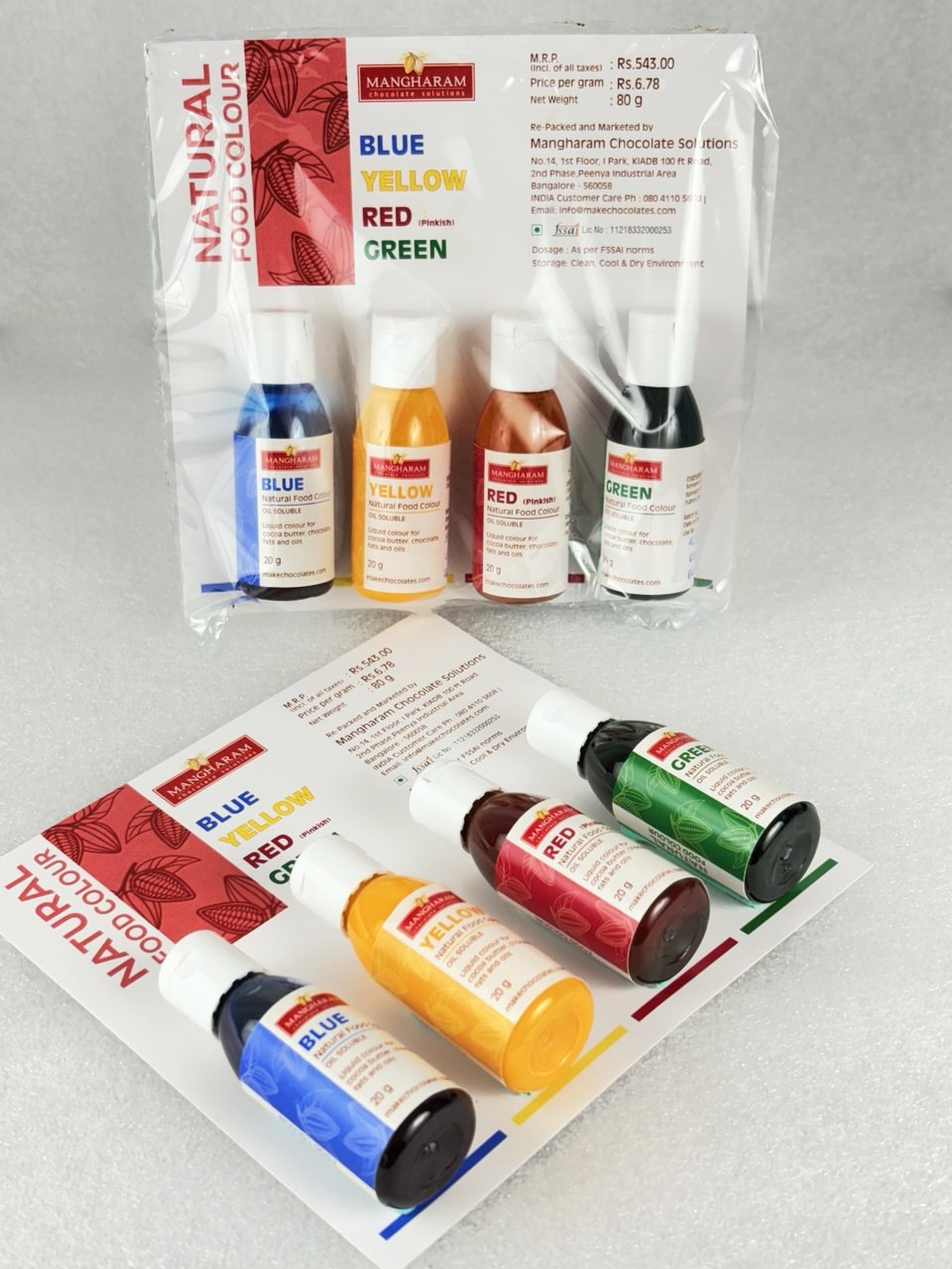 Natural Food Oil Soluble Colour for Chocolate and Cocoa Butter - Set 2