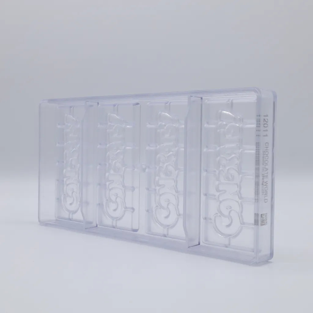 Chocolate World RM12011 / 45 gr / 4 cavities Polycarbonate Mould - Mangharam Chocolate Solutions