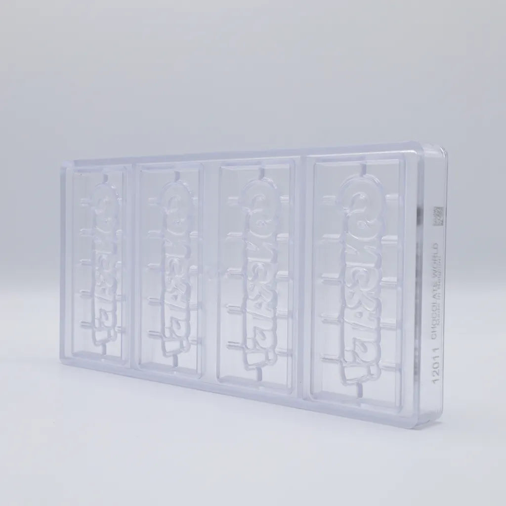 Chocolate World RM12011 / 45 gr / 4 cavities Polycarbonate Mould - Mangharam Chocolate Solutions