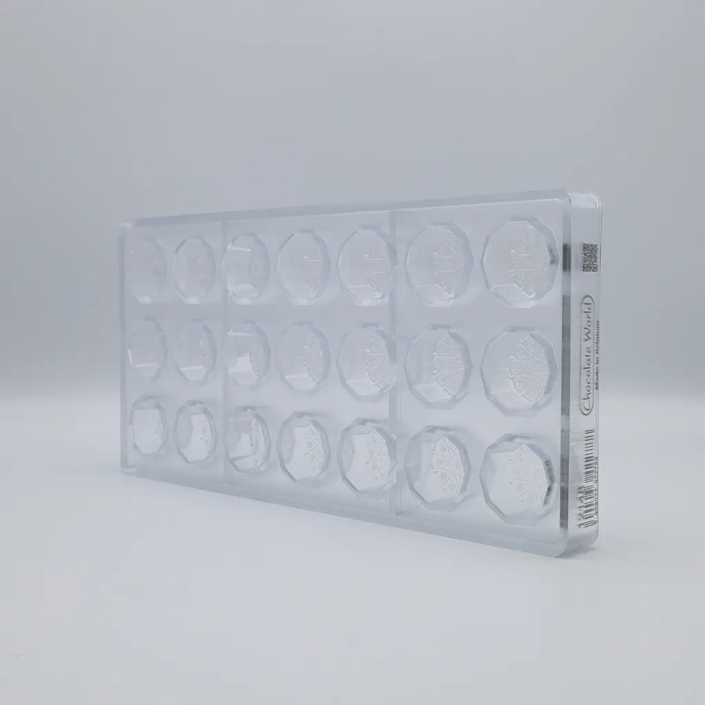 Chocolate World RM12148 / 12 g / 21 Cavities Polycarbonate Mould - Mangharam Chocolate Solutions
