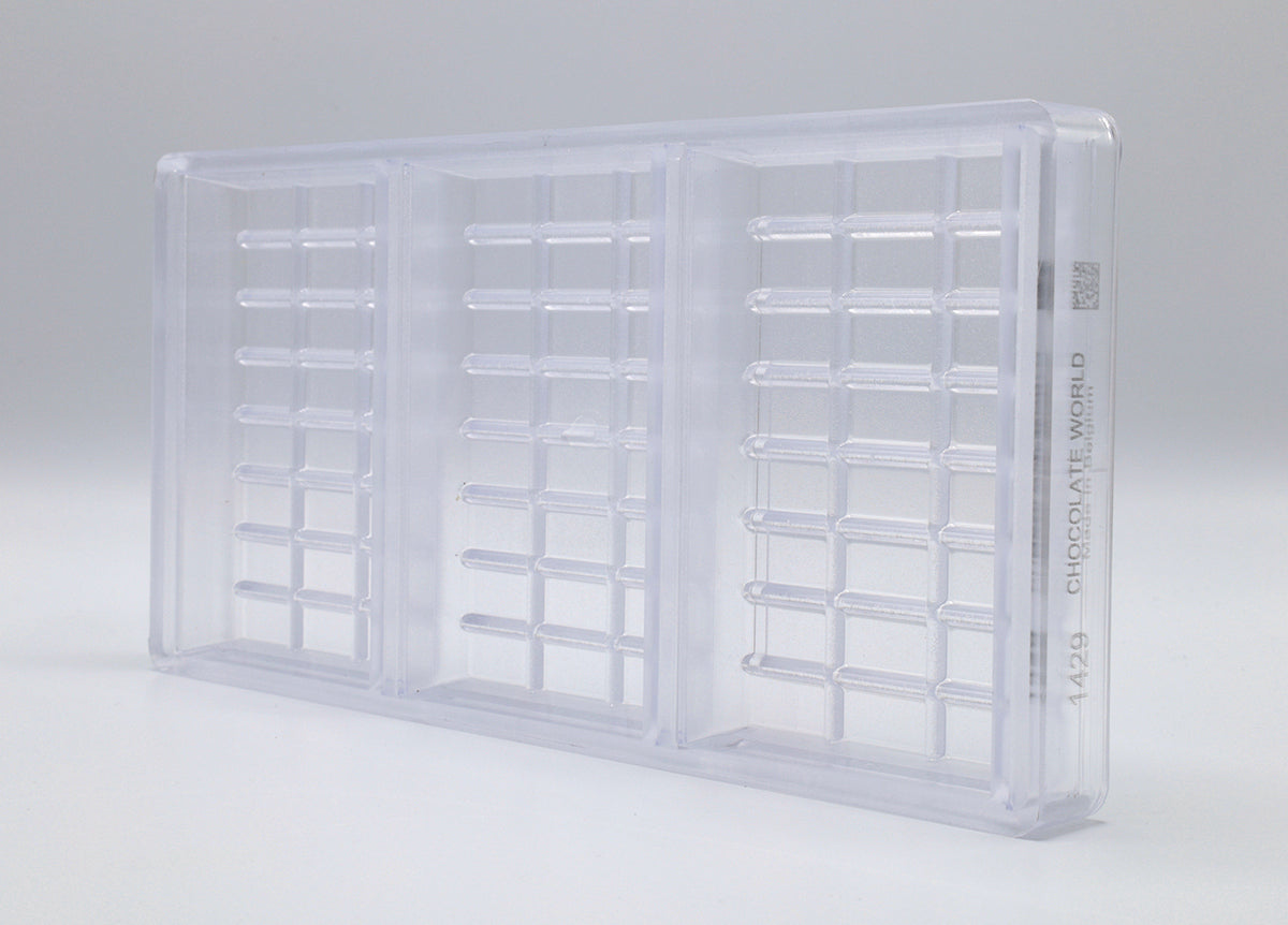 Chocolate World RM1429 / 205 g / 3 Cavities Polycarbonate Mould