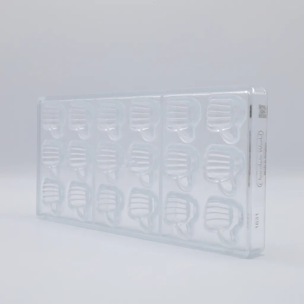 Chocolate World RM1631 / 8.4 g / 18 Cavities Polycarbonate Mould - Mangharam Chocolate Solutions