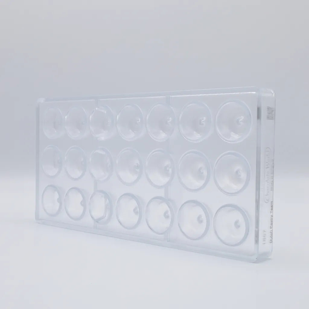 Chocolate World RM1857 / 9.5 gr / 21 cavities Polycarbonate Mould - Mangharam Chocolate Solutions