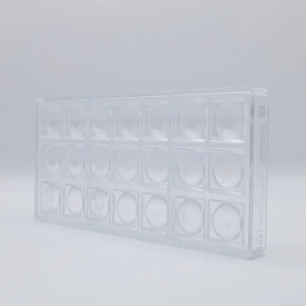 Chocolate World RM1941 / 9 g / 21 Cavities Polycarbonate Mould - Mangharam Chocolate Solutions