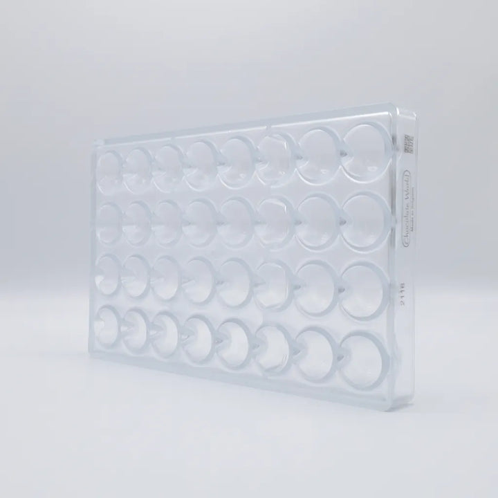 Chocolate World RM2116 / 14 g / 32 Cavities Polycarbonate Mould - Mangharam Chocolate Solutions