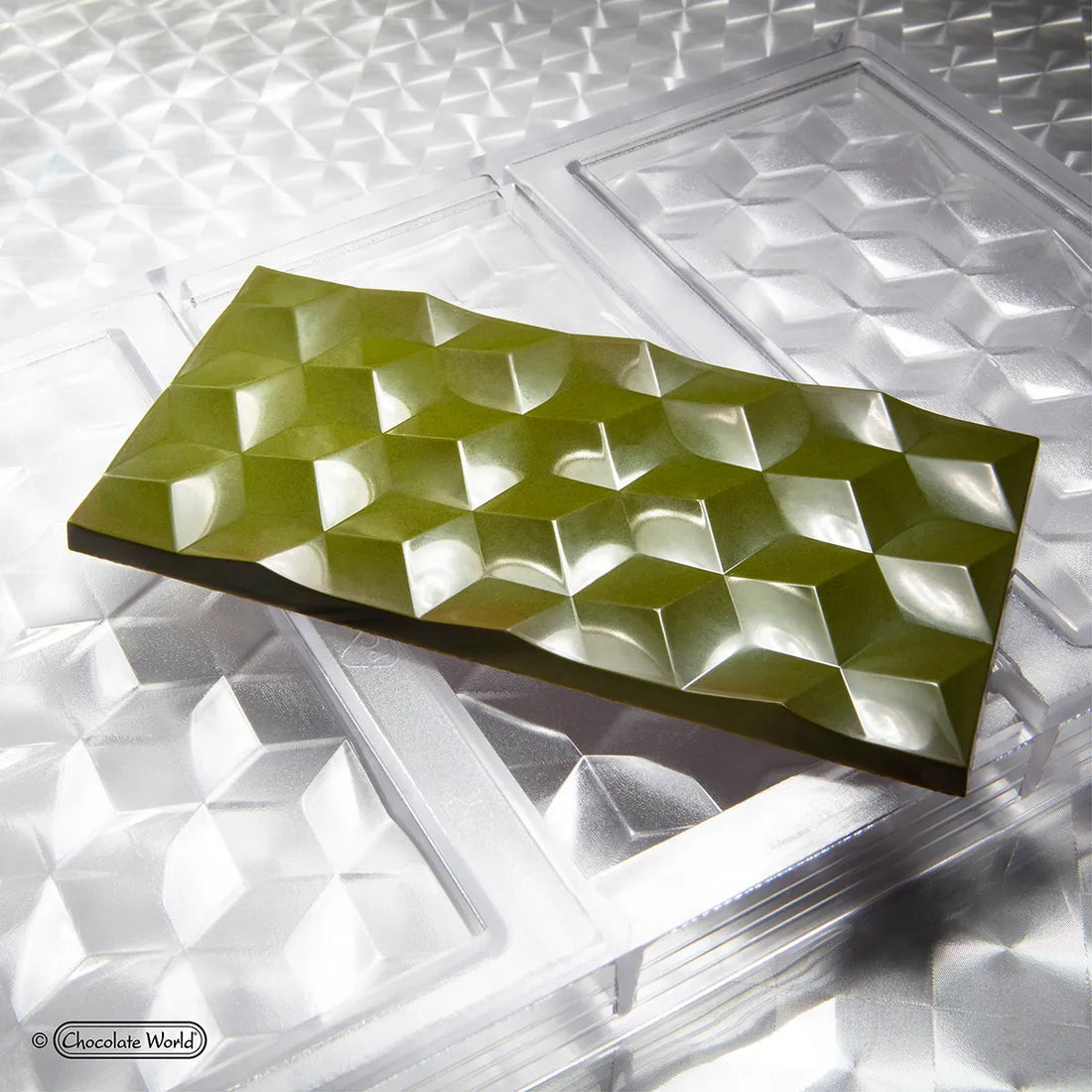 Chocolate World Polycarbonate Mould RM2448 / 80 gr / 3 cavities - Mangharam Chocolate Solutions