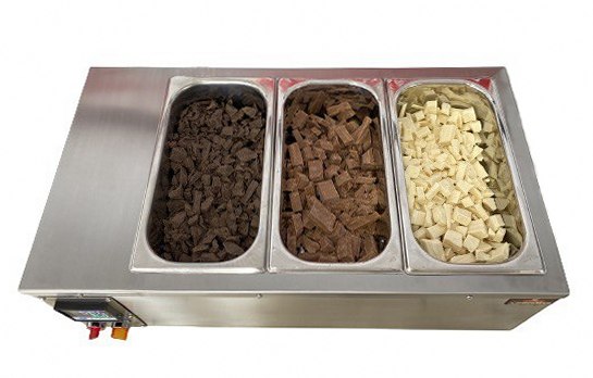 ChocoMan Melt 12-3C, 3 Tub 12 Kg Chocolate Melter / Warmer with Night Heat Mode