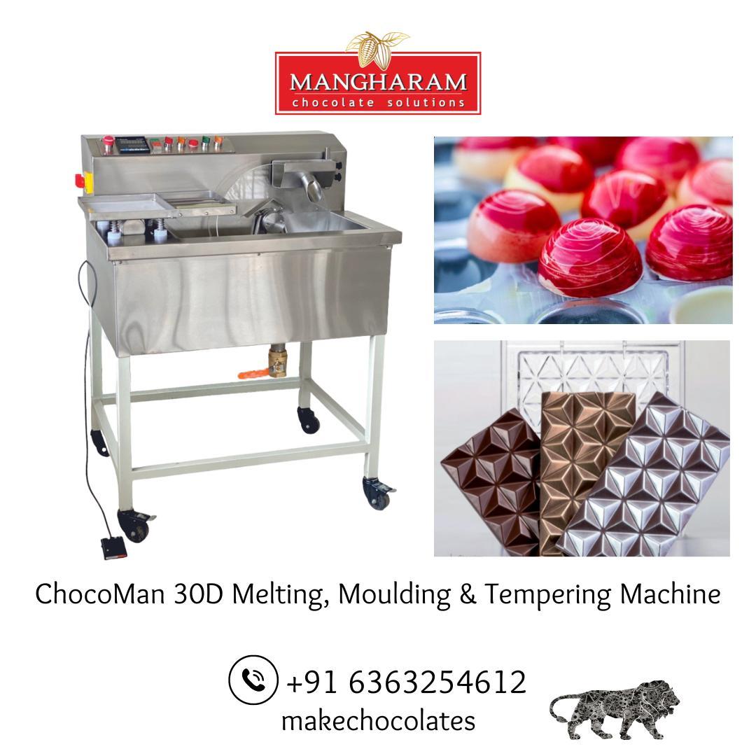 Tempering & Moulding Chocolate machine from Mangharam, ChocoMan 30 Deluxe, 30 kg capacity
