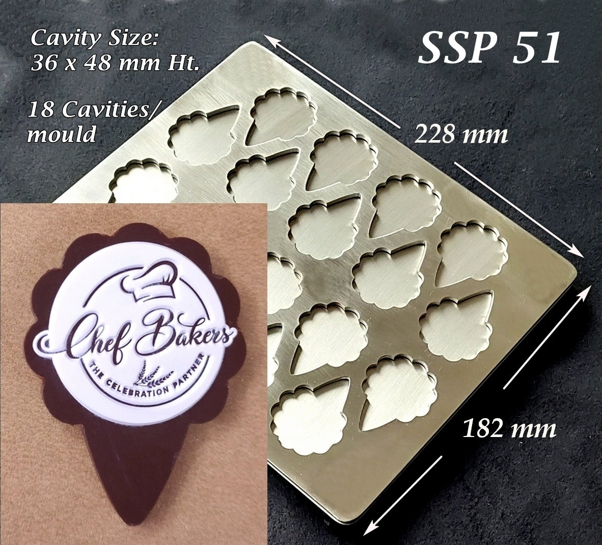 SSP 51 Medium Fancy  Round Placard 36 x 48 MM + Logo Sheet Set