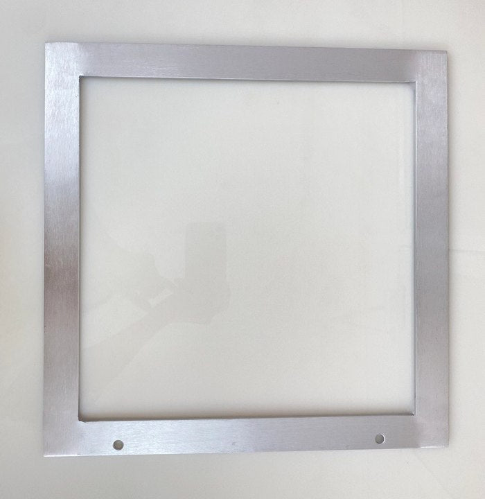 10mm Aluminium Ganache frame with holes to secure stack and increase height