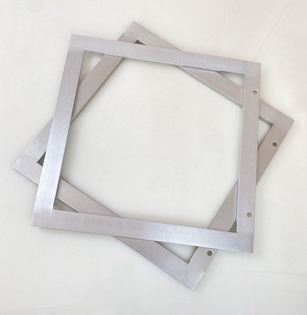 White background image of 2 ganache frames place one on top of the other measuring 36 x 36 cm outer and 30 x 30 cm inner size.