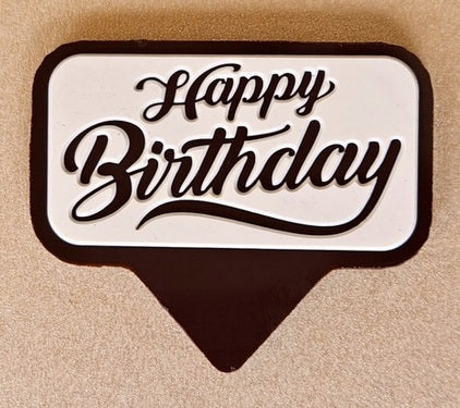 Happy Birthday Chocolate Cake Topper Mould SSP 165 from Mangharam