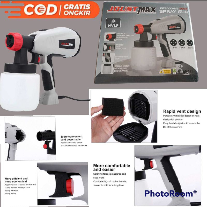 Joust Max Spray Gun / Cake Decorating Airbrush Kit 500W / JST80004