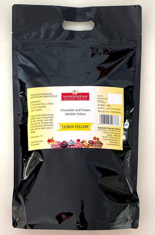 Mangharam Chocolate & Cream soluble Colour LEMON YELLOW  - 1 kg Standipack