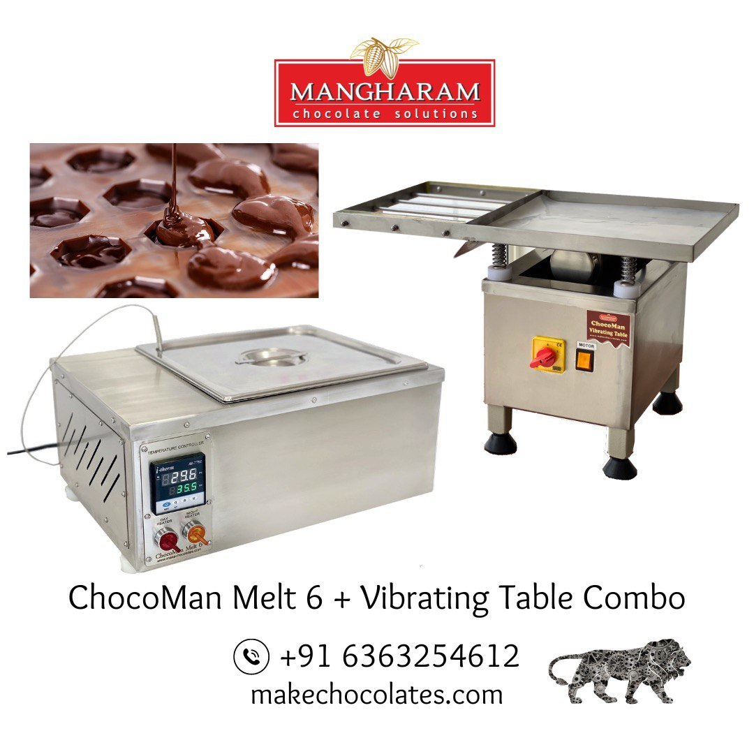 ChocoMan Melt 6 Chocolate Melter + ChocoMan Vibrating Table Combo