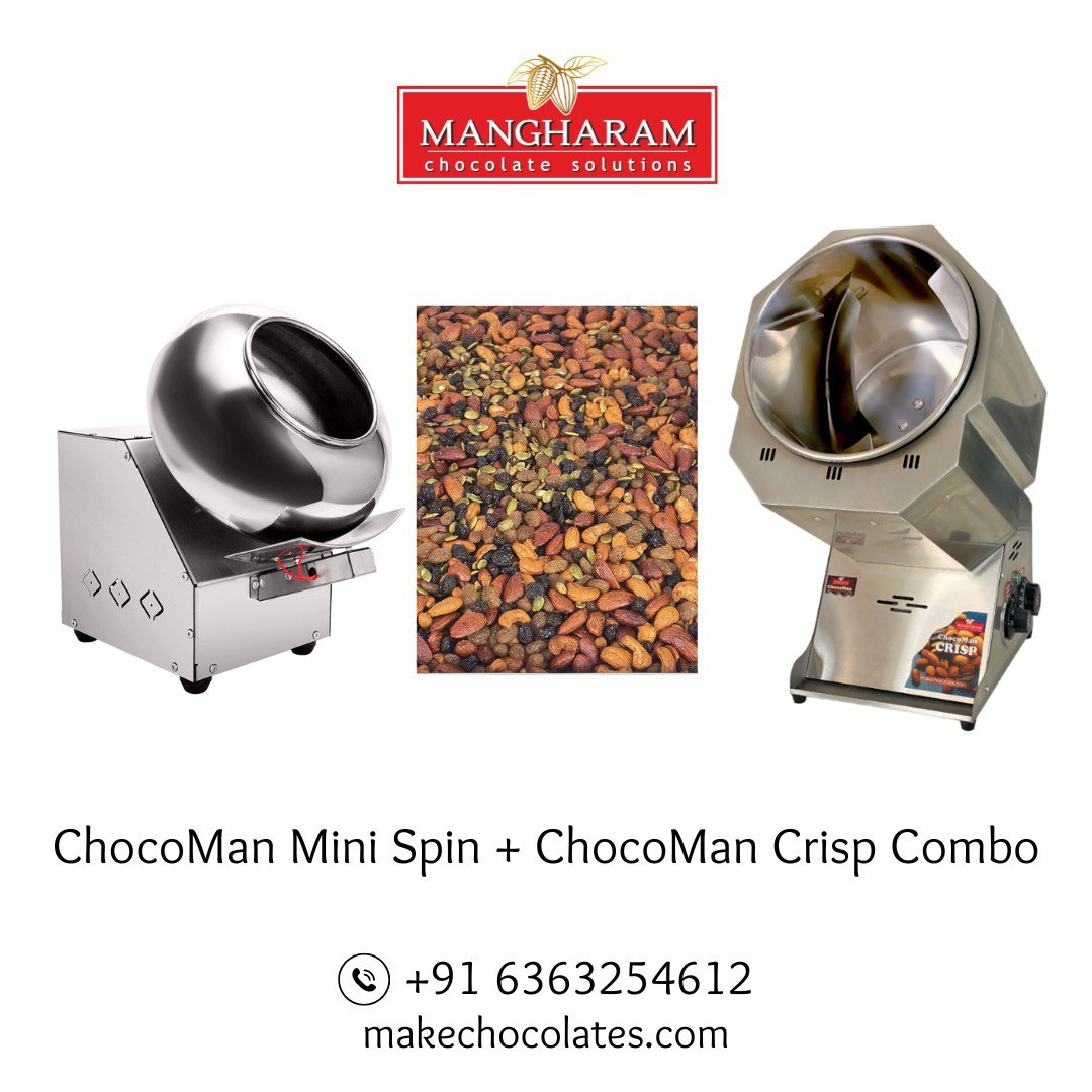 ChocoMan Mini Spin Panning Machine & ChocoMan Crisp Roasting Machine Combo