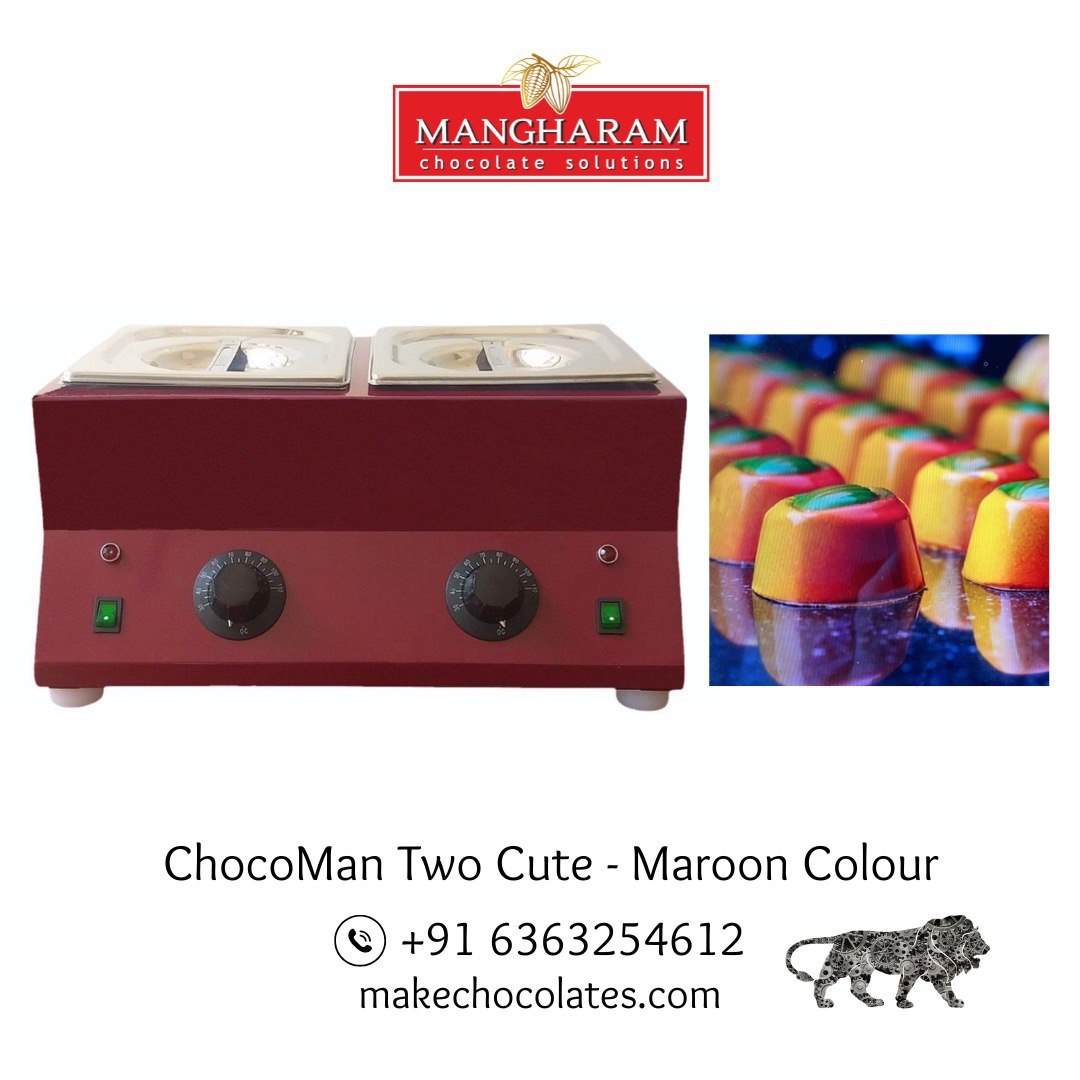 ChocoMan Two Cute 2 Tub 3kg Chocolate Melter - Mild Steel