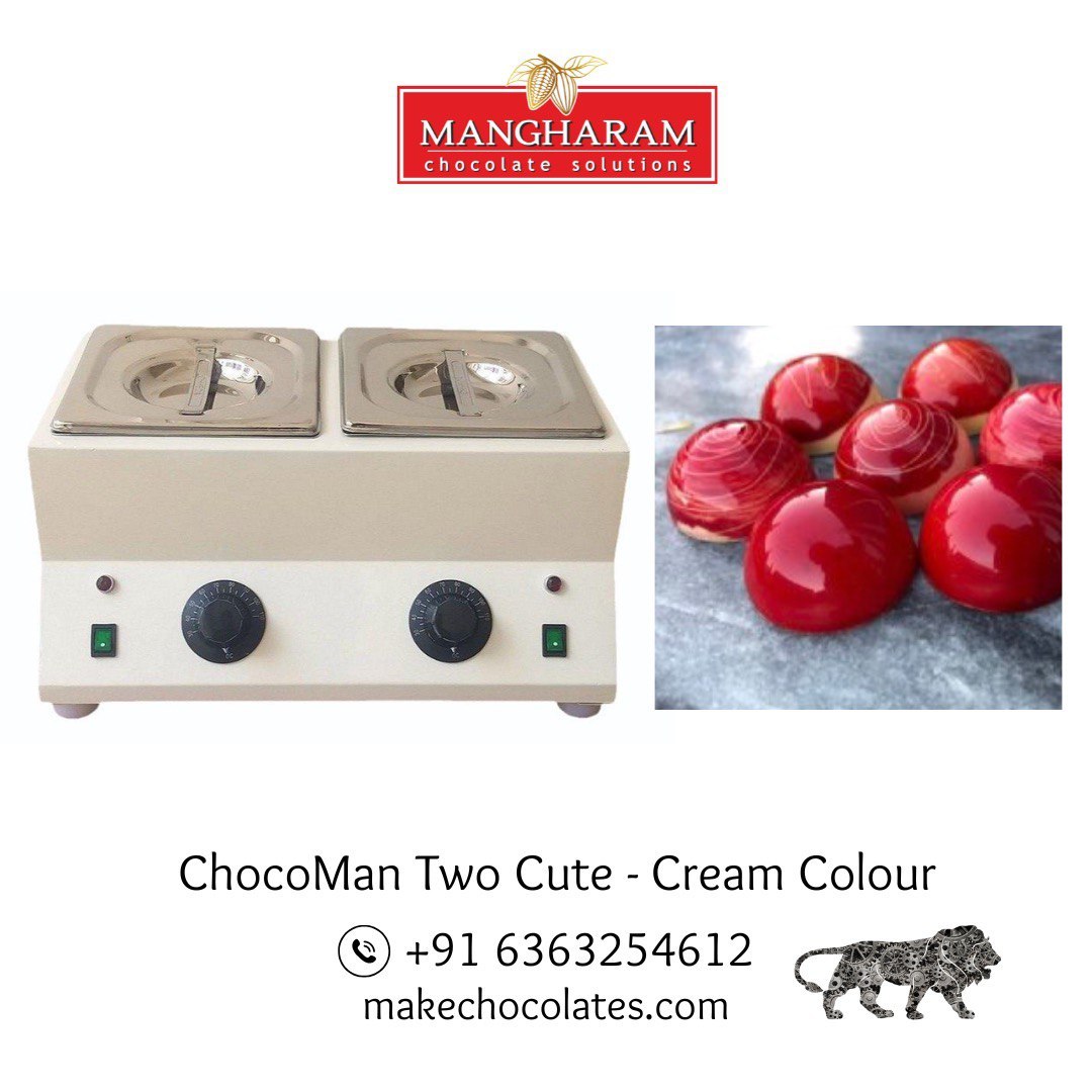ChocoMan Two Cute 2 Tub 3kg Chocolate Melter - Mild Steel
