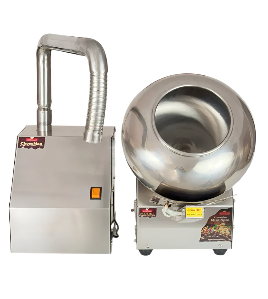ChocoMan Mini Spin Chocolate Panning Machine + Mini Blower Combo