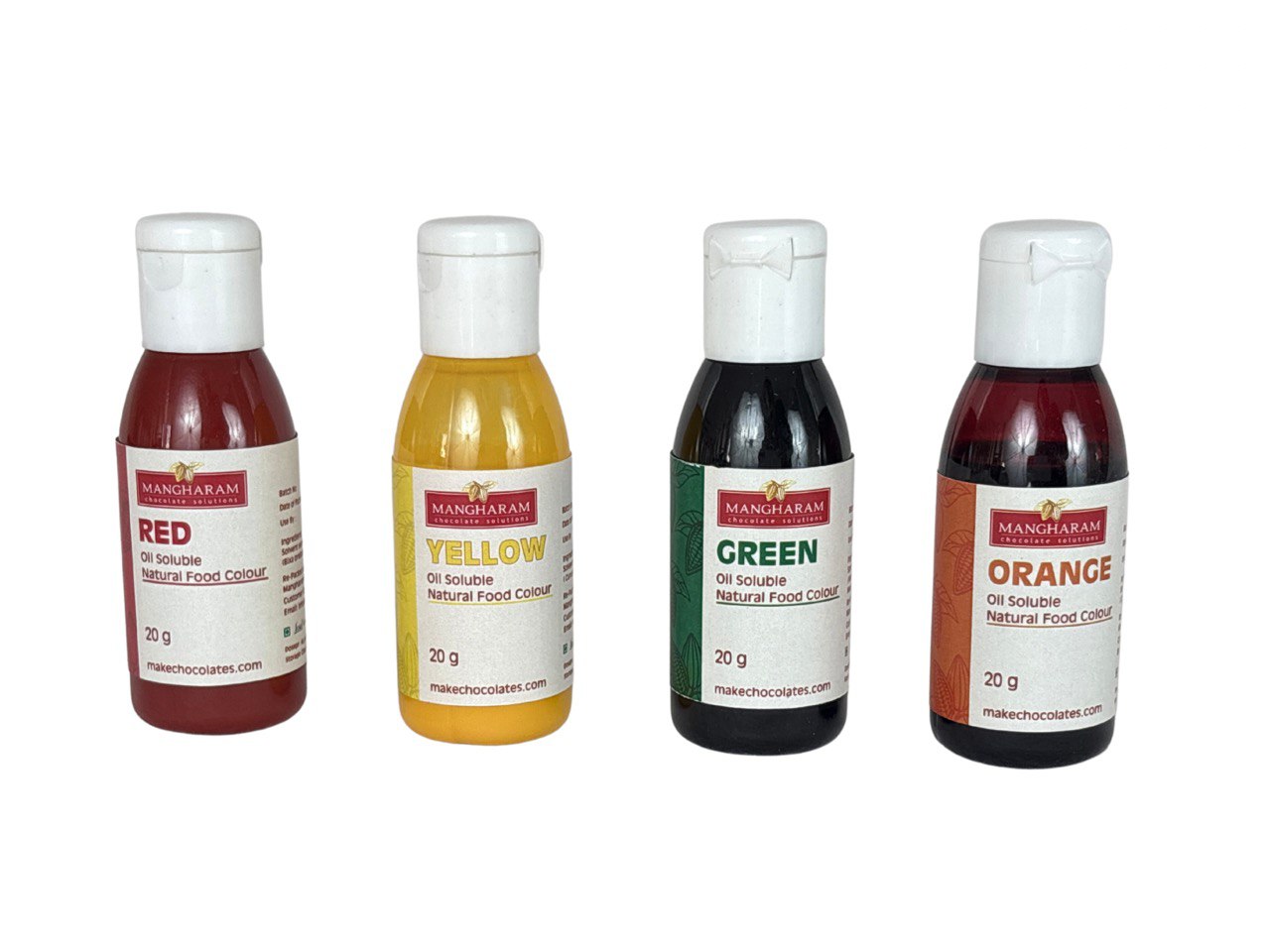 Natural Food Oil Soluble Colour for Chocolate and Cocoa Butter - Set 1