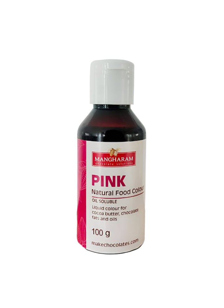PINK - Natural Food Oil Soluble Colour for Chocolate and Cocoa Butter ( 100g bottle )