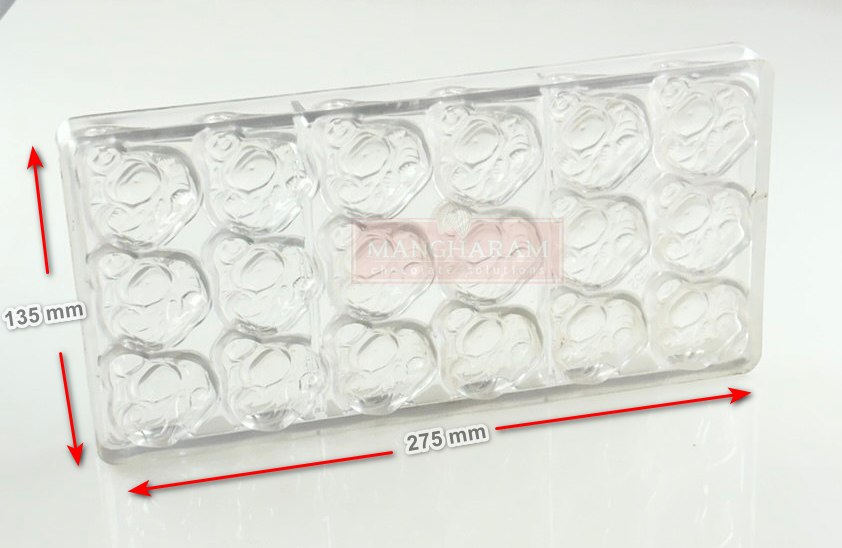 Caberellon RA1152 / 18 g / 18 Cavities Polycarbonate Mould - Mangharam Chocolate Solutions