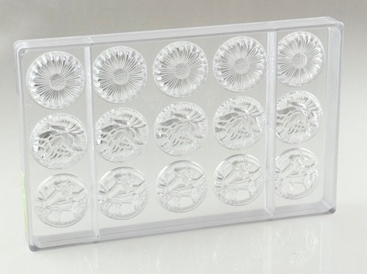 Hans Brunner RB298 / 10 g / 15 cavities Polycarbonate Chocolate Mould - Mangharam Chocolate Solutions