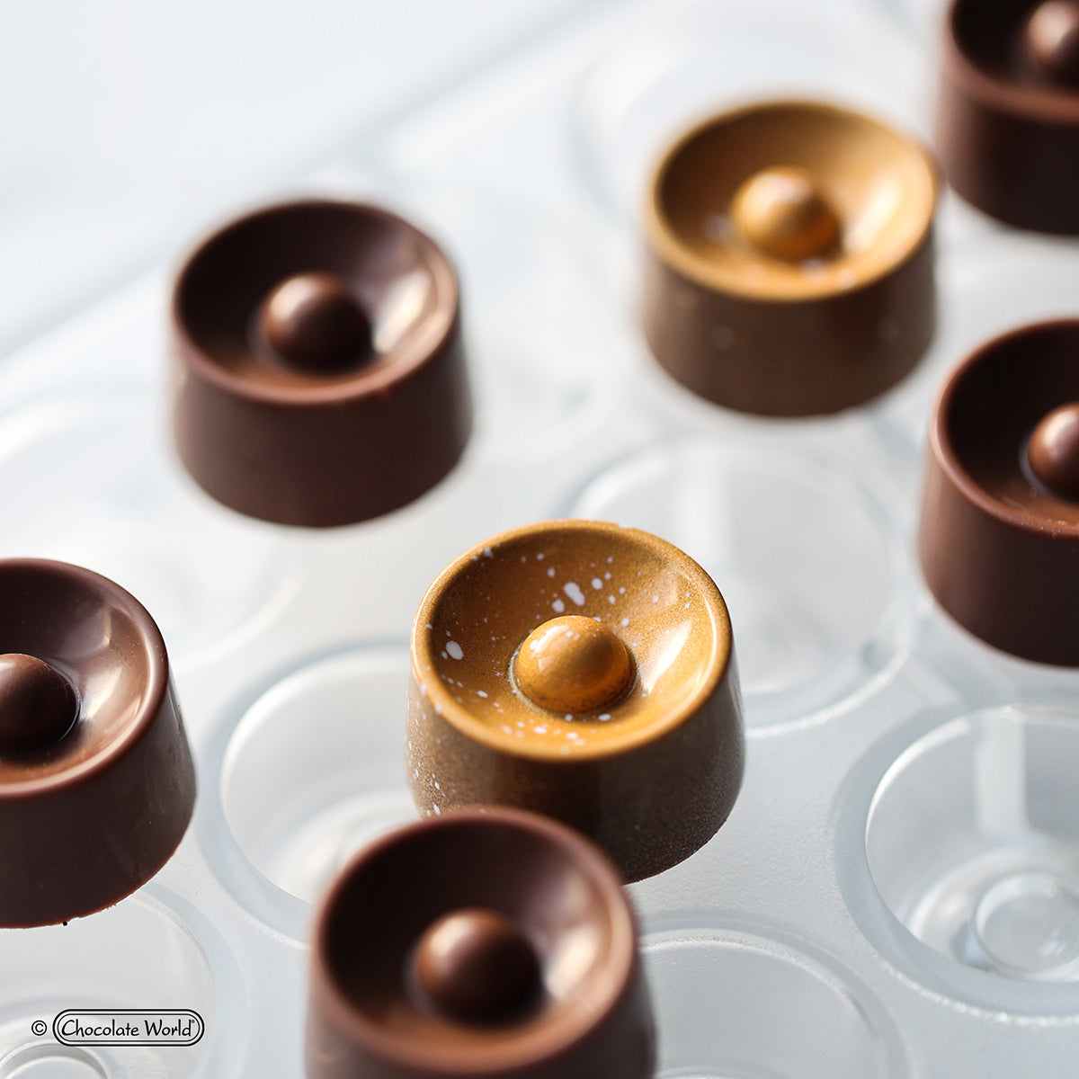 Round Polycarbonate Chocolate Mould RM12054 From Mangharam