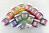 Mangharam Chocolate & Cream Soluble Colours-Set of 15 different colours of 25g each
