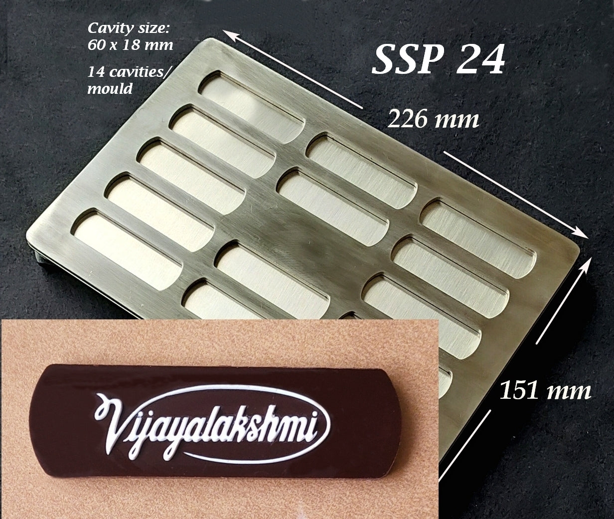 SSP 24 Name Plate Coin 60 x 18 MM + Logo Sheet Set – Mangharam
