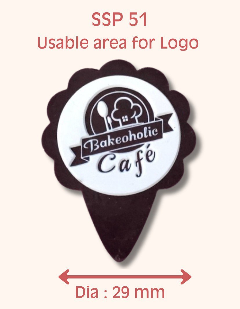 SSP 51 Medium Fancy  Round Placard 36 x 48 MM + Logo Sheet Set