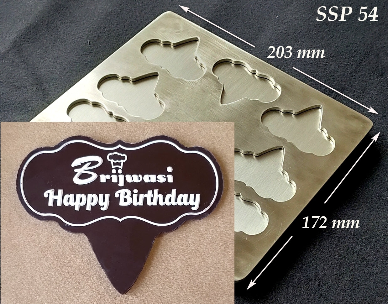 SSP 54 Medium Fancy Oval Placard 60 x 45 MM + Logo Sheet Set