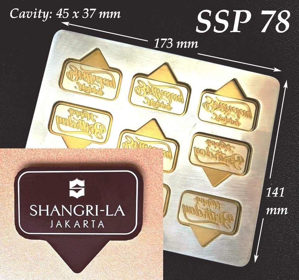 SSP 78 Plain Rectangle Placard  45 x 37 MM + Logo Sheet Set