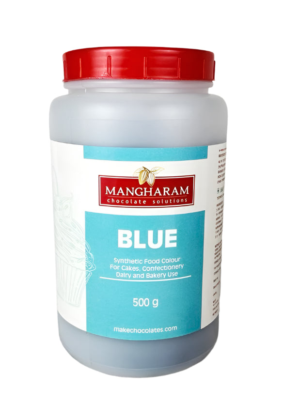 BRILLIANT BLUE - Mangharam Synthetic Food Colour Powder combo for Bakery, Cake, Sugar Confectionery ( 500g Bottle )
