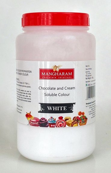 Mangharam Chocolate & Cream soluble Colour WHITE - 500 gms Jar