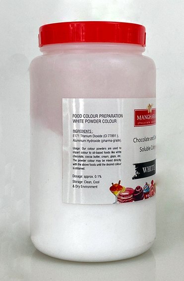 Mangharam Chocolate & Cream soluble Colour WHITE - 500 gms Jar
