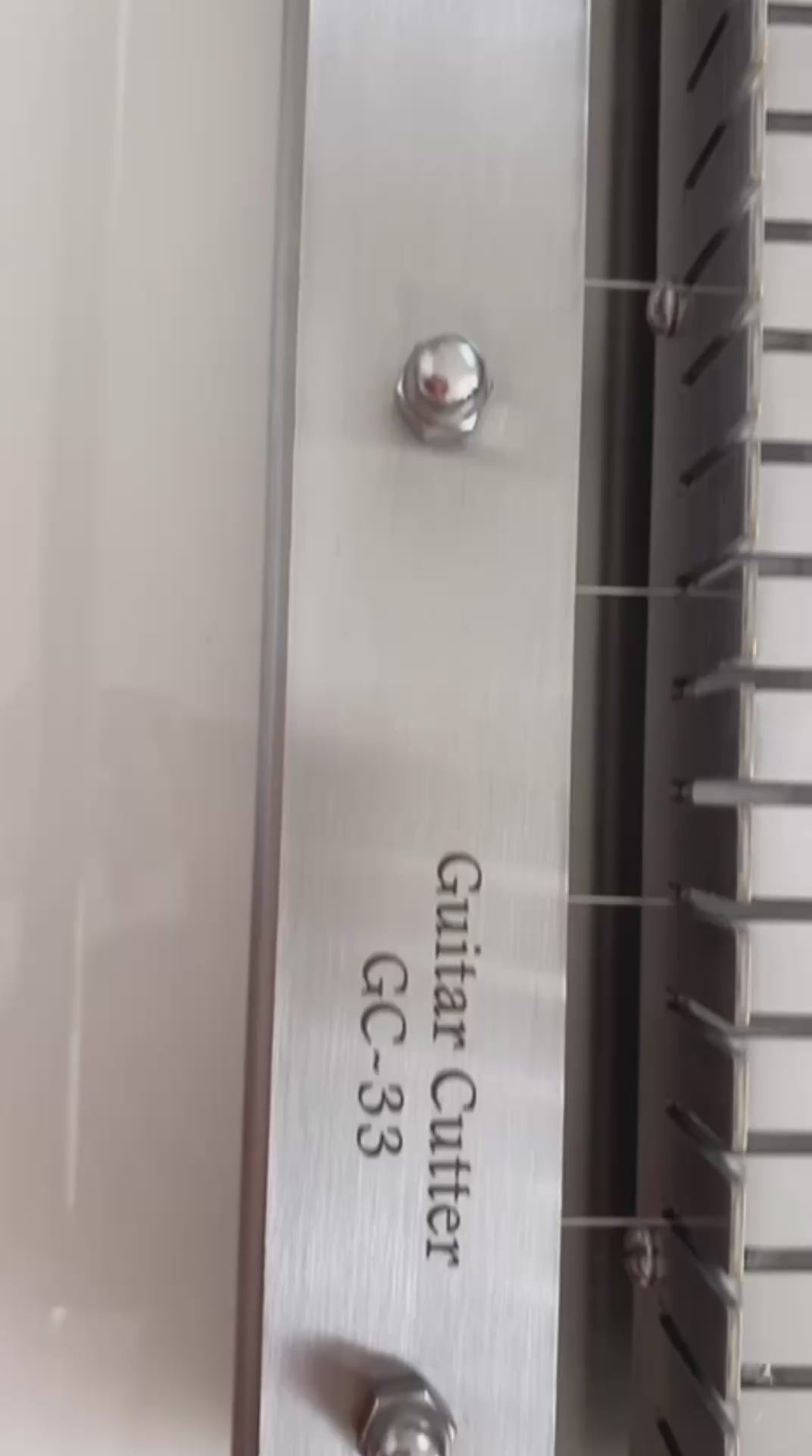 Video showcasing the stainless steel Guitar cutter GC-33 manufactured by Mangharam in India