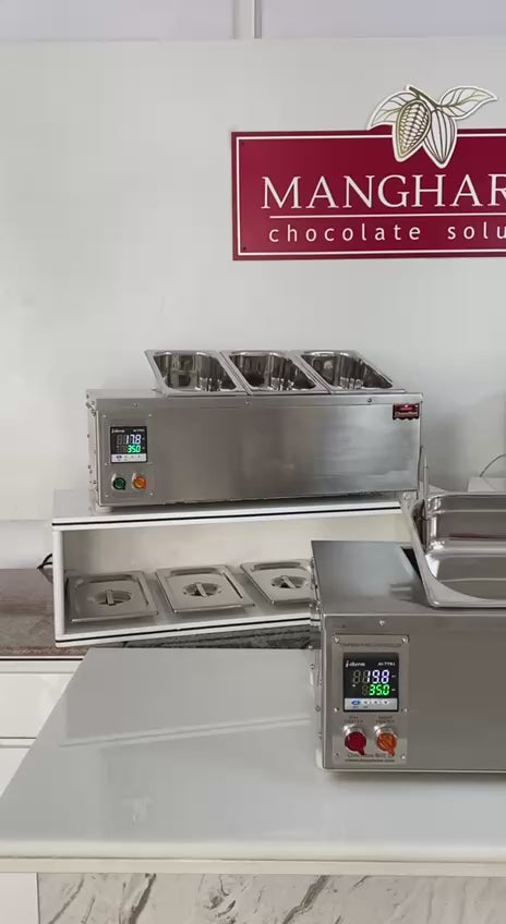 ChocoMan Melt 12-3C, 3 Tub 12 Kg Chocolate Melter / Warmer with Night Heat Mode