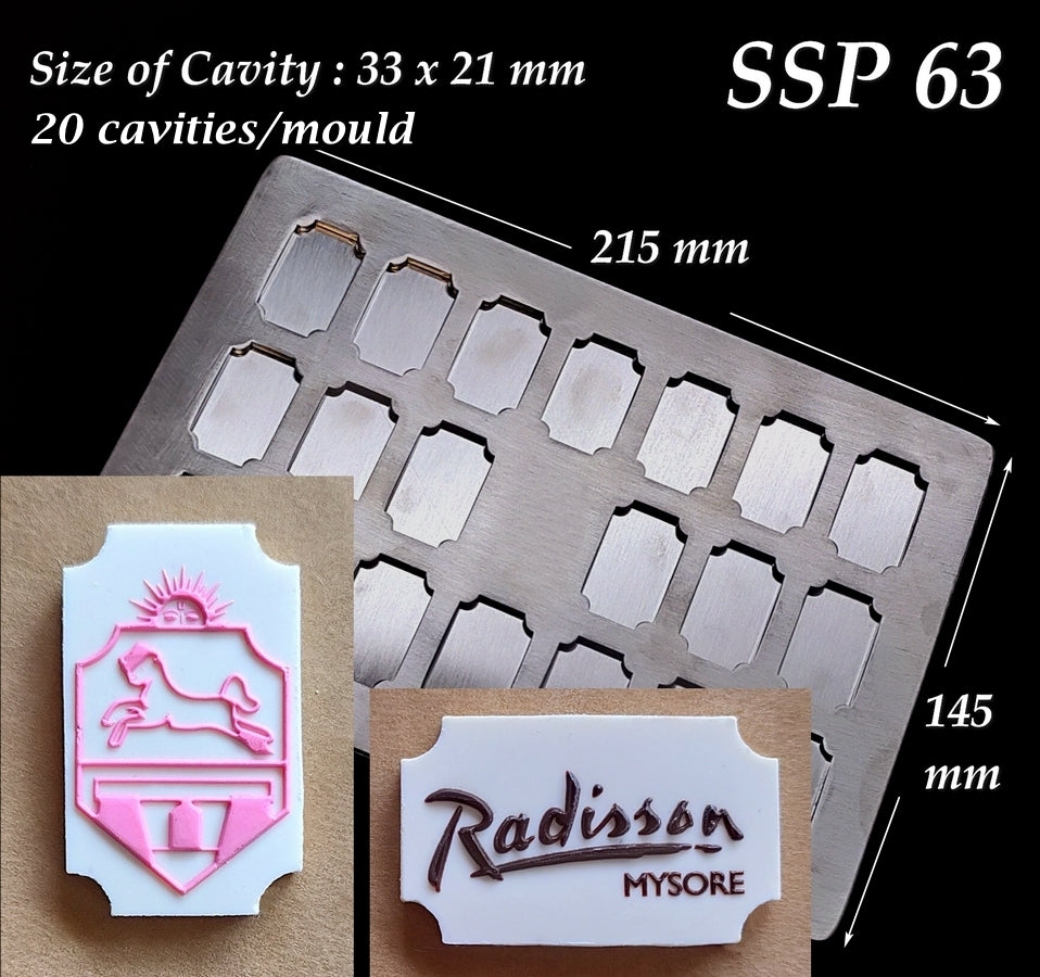 SSP 63 Fancy Rectangle Coin 33 x 21 MM + Logo Sheet Set