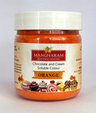 Mangharam Chocolate Colour ORANGE - 25 gms Jar - Mangharam Chocolate Solutions