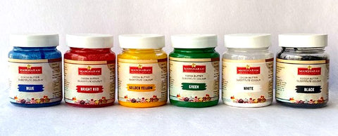 Mangharam Cocoa Butter Substitute Colours - Set of 6 different colours of 100g each